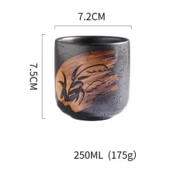 Teetassen-Set aus grober Keramik – 250 ml Kaffeetassen
