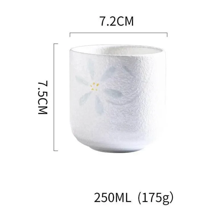 Teetassen-Set aus grober Keramik – 250 ml Kaffeetassen