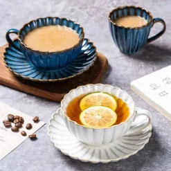 Teetassen-Set aus Keramik – Stilvolles Kaffee- und Zitronenteegeschirr