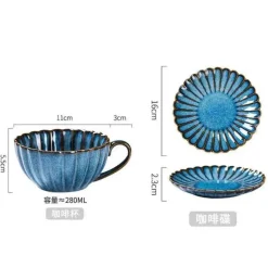 Teetassen-Set aus Keramik – Stilvolles Kaffee- und Zitronenteegeschirr