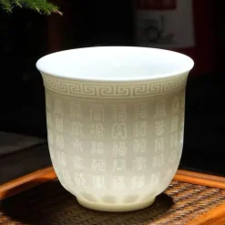 Teetassen-Set aus Knochenporzellan mit Ziegenmotiv – süße Keramiktassen mit Fat-Jade-Design