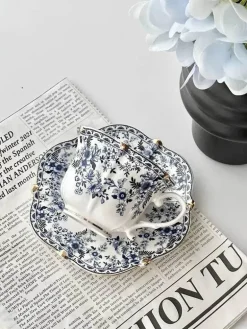 Teetassen-Set aus Porzellan – Elegante Kaffeetassen mit Untertassen