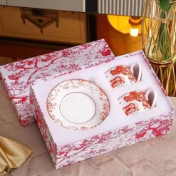 Teetassen-Set mit Dschungeltieren – Löwe-Tiger-Nachmittagstee-Kaffeetasse mit Untertasse