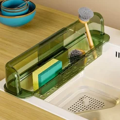 Teleskop-Aufbewahrungsregal für die Küchenspüle – spritzwassergeschützter Organizer