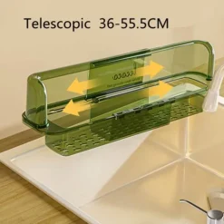 Teleskop-Aufbewahrungsregal für die Küchenspüle – spritzwassergeschützter Organizer