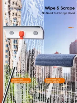 Teleskop-Fensterschaberbürste – verstellbarer Reiniger mit langem Griff