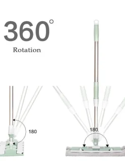 Teleskop-Flachmopp – 360-Grad-Reinigungswerkzeug