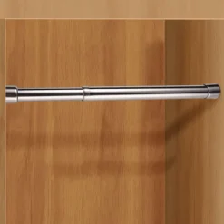 Teleskop-Garderobenstange aus Edelstahl zum Aufhängen von Kleidung und Vorhängen