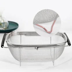 Teleskop-Geschirrständer über der Spüle – verstellbarer Küchen-Organizer