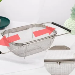 Teleskop-Geschirrständer über der Spüle – verstellbarer Küchen-Organizer