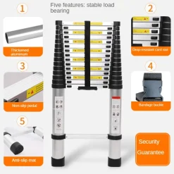Teleskop-Klappleiter – verstellbares, rutschfestes Design