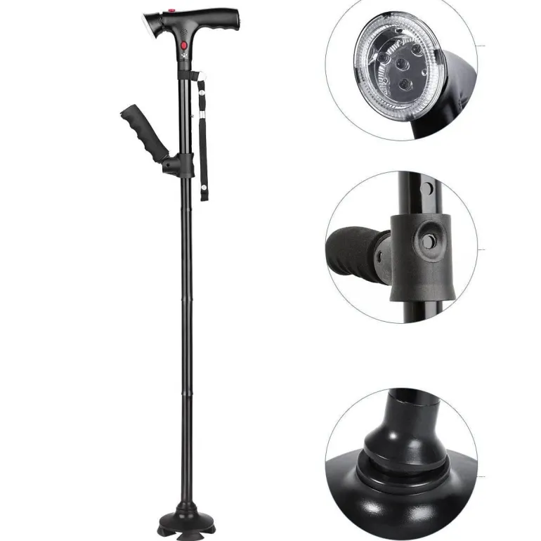 Teleskop-LED-Gehstock - Sicherheitsalarmstock