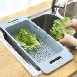 Teleskop-Spülbeckenkorb - Verstellbares Obstsieb