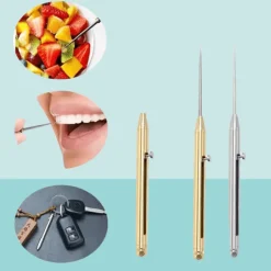 Teleskop-Zahnstocher-Schlüsselanhänger – Titan Pick Gadget Tool