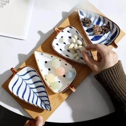 Tellerset „Nordic Leaf“ – Dekorative Servierteller für die Unterhaltung