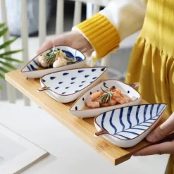 Tellerset „Nordic Leaf“ – Dekorative Servierteller für die Unterhaltung