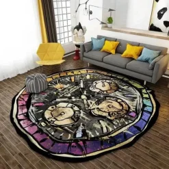 Teppich mit Ziffernblatt – Dekorative Zeitmessermatte