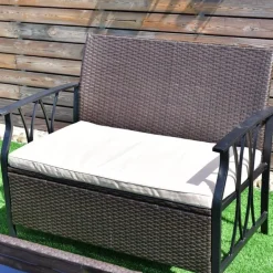 Terrassen-Sitzgruppen-Set für den Außenbereich – 4-teilige Gartenmöbel mit Kissen