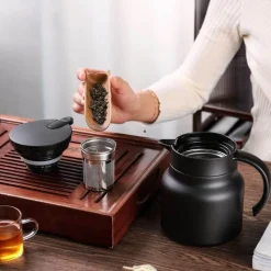 Thermal Wave Elegante Teekanne aus Edelstahl