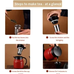 Thermal Wave Elegante Teekanne aus Edelstahl