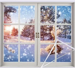 Thermo-Fenster-Isolierfolie – selbstklebende, wärmereflektierende Abdeckung