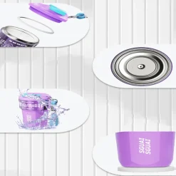 Thermosbecher aus Edelstahl mit digitalem Pixel-Design – intelligenter isolierter Reisebecher