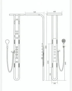 Thermostatisches LED-Wasserfall-Duschset – Nordic Rain Shower System