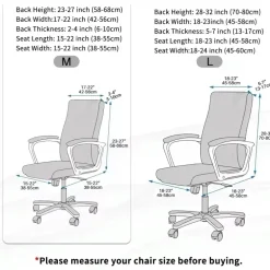 Thickened Jacquard Chair Cover – Stretchable Office Computer Chair