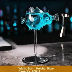 Thorn Fish Kelch - Einzigartiges Cocktail-Weinglas für elegante Partys