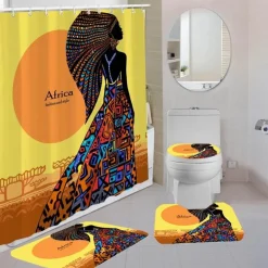 Timbuktu Duschvorhang-Set – Dekoratives Badeaccessoire