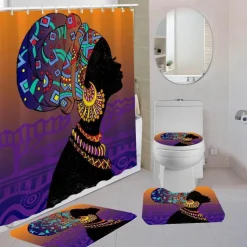 Timbuktu Duschvorhang-Set – Dekoratives Badeaccessoire