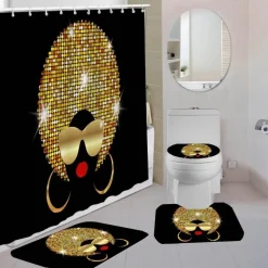 Timbuktu Duschvorhang-Set – Dekoratives Badeaccessoire