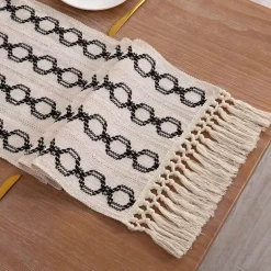 Tischläufer aus Jacquard-Baumwolle – Elegantes Esszimmerdekor