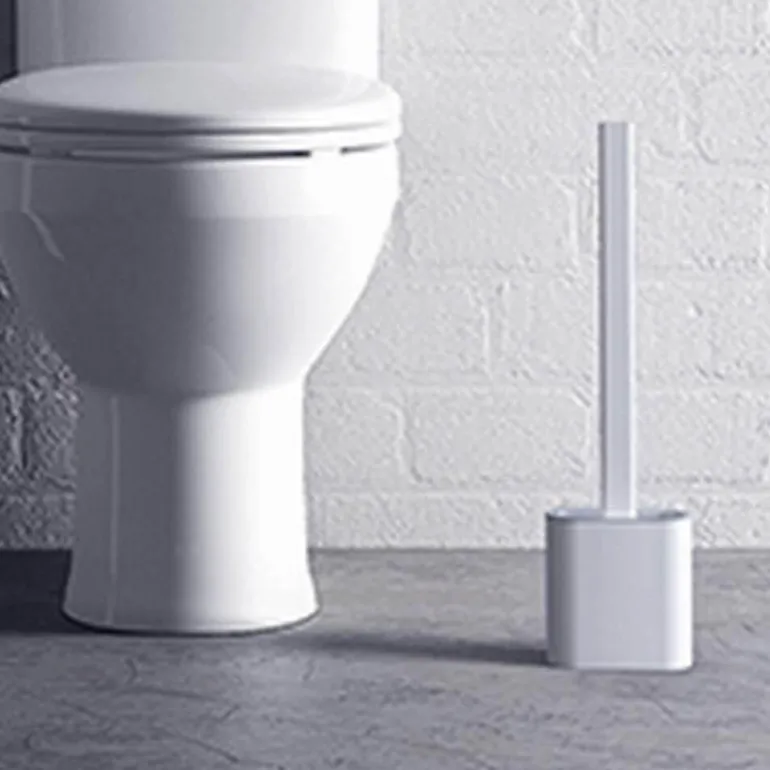 Toilettenbürste aus Silikon mit Halter – Wandmontiertes Badezimmer-Reinigungswerkzeug
