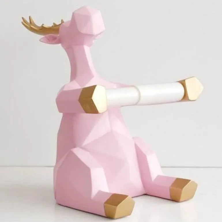 Toilettenpapierhalter mit Elefanten-Hirschmotiv – süßes Badezimmerdekor
