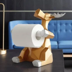 Toilettenpapierhalter mit Elefanten-Hirschmotiv – süßes Badezimmerdekor