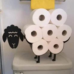 Toilettenpapierhalter mit Schafmotiv – dekoratives Badezimmer-Accessoire im Landhausstil