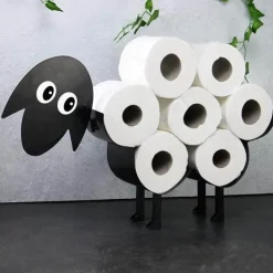 Toilettenpapierhalter mit Schafmotiv – dekoratives Badezimmer-Accessoire im Landhausstil