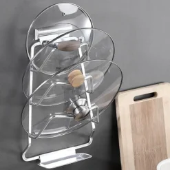 Topfdeckelhalter-Regal - Wandmontierter Küchen-Organizer