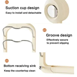 Topfdeckel-Organizer zur Wandmontage – Aufbewahrungsregal mit Saugnapf