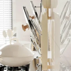 Topfdeckel-Organizer zur Wandmontage – Aufbewahrungsregal mit Saugnapf