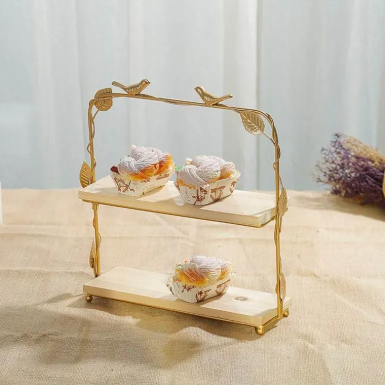 Tortenständer aus Blattgold – Elegante, dekorative Dessert-Ausstellung