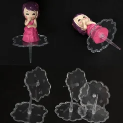 Tortenständer-Set aus transparentem Kunststoff – 20-teilig, Fondanthalter und Präsentationsständer