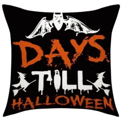Totenkopf Kürbis Kissenbezüge – Halloween Leinen Dekokissen