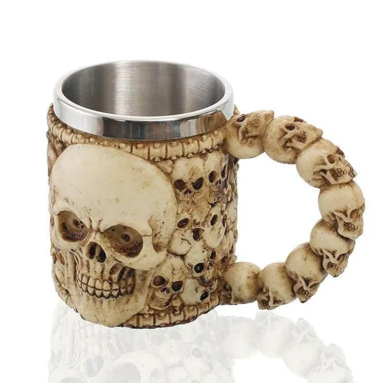Totenkopfbecher - Halloween Milchbecher