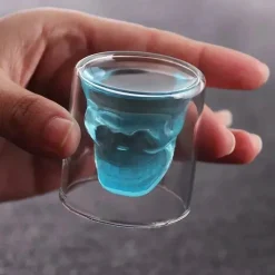 Totenkopf-Glasbecher – hitzebeständiger Bier-Cocktailbecher