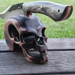 Totenkopf-Messerhalter – Einzigartiges Küchen-Organizer-Dekor