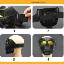 Totenkopf-Motorradmaske - Offroad-Fahrausrüstung