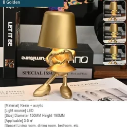 Touch-Lade-Schreibtischlampe - Golden Man Design