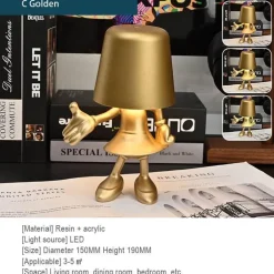 Touch-Lade-Schreibtischlampe - Golden Man Design